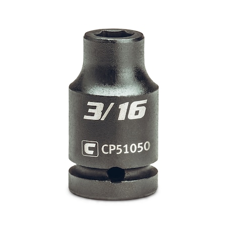 Capri Tools 1/4 in Drive 3/16 in 6-Point SAE Shallow Impact Socket CP51050